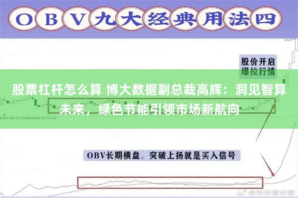 股票杠杆怎么算 博大数据副总裁高辉：洞见智算未来，绿色节能引领市场新航向