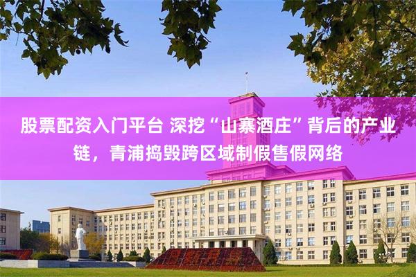 股票配资入门平台 深挖“山寨酒庄”背后的产业链，青浦捣毁跨区域制假售假网络