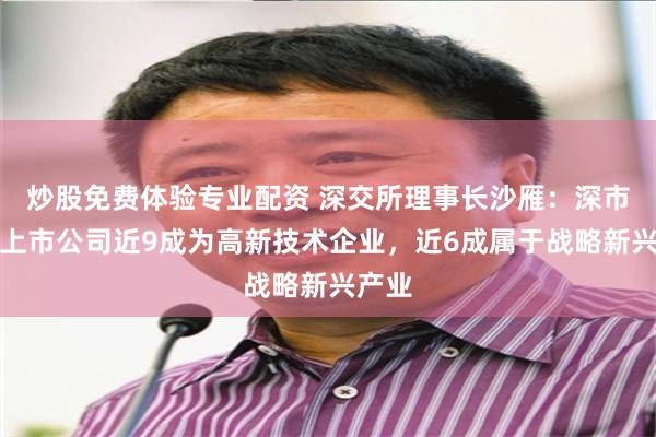 炒股免费体验专业配资 深交所理事长沙雁：深市新增上市公司近9成为高新技术企业，近6成属于战略新兴产业
