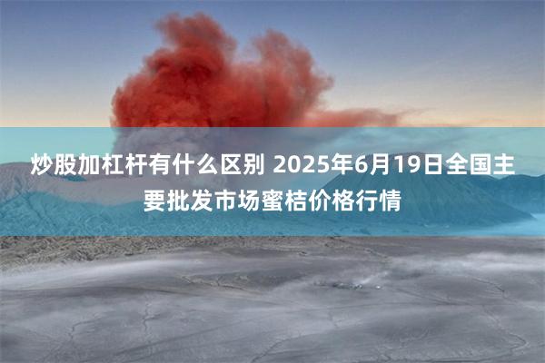 炒股加杠杆有什么区别 2025年6月19日全国主要批发市场蜜桔价格行情
