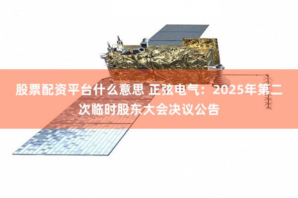 股票配资平台什么意思 正弦电气：2025年第二次临时股东大会决议公告