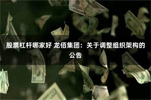 股票杠杆哪家好 龙佰集团：关于调整组织架构的公告