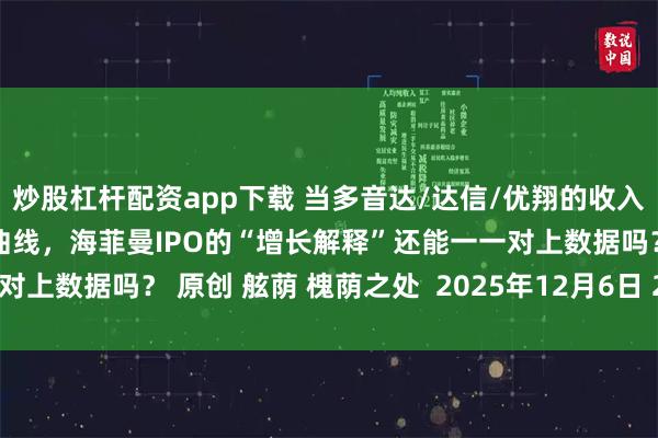 炒股杠杆配资app下载 当多音达/达信/优翔的收入利润在并购后陡然改写曲线，海菲曼IPO的“增长解释”还能一一对上数据吗？ 原创 舷荫 槐荫之处  2025年12月6日 21:23 江苏